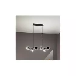 Ondaluce - Luster na sajli MONILE 6xE14/10W/230V crna/zadimljena crna