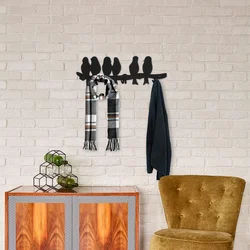 Wallity Zidna vešalica Muhabbet WSH-021, 3 Kukice, Crna
