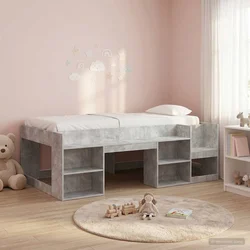 Krevet za djecu s ladicama Betonska siva 90 x 190 cm