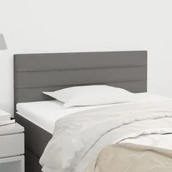 Vidaxl Posteljno vzglavje temno sivo 90x5x78/88 cm blago