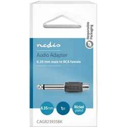 NEDIS CAGB23935BK Audio Adapter, 6.35mm, RCA ženski