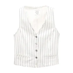Pull&Bear Telovnik mornarska/bela