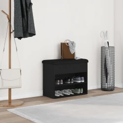 Klupa za pohranu Crni hrast 62 x 32 x 50 cm Konstruirano drvo