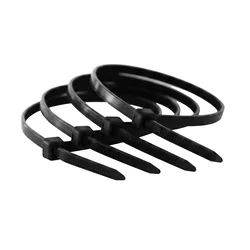 Vezica plastična crna 7.6x300mm 100 kom.