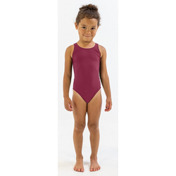 Girls swimsuit finis youth bladeback solid cabernet 18