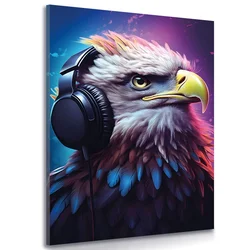 Slika orel s slušalkami - 100x150