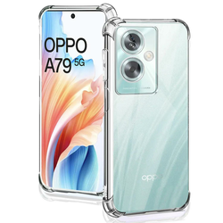 Silikonska futrola s ojačanim rubovima za Oppo A79 5G - Prozirna KP30968