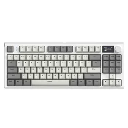 Bežična gaming tastatura Attack Shark K86 Mehanička/TriMode/TFT Screen/Media Control/Retro Gray
