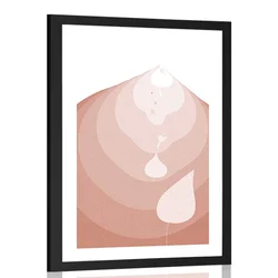 Plakat s paspartujem listje v vetru - 30x45 no frame