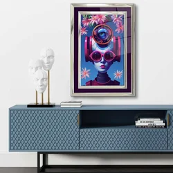 Wallity Dekorativna uramljena slika, 43x65cm, Šarena