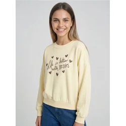 Sinsay - Crewneck duks sa natpisom - žuto