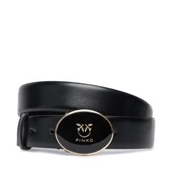 Ženski pas PINKO Round Enamel H2,8 Belt 20252 PLT01 105478.A2QL Črna