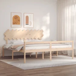 Krevet za starije s uzglavljem 200x200 cm od masivnog drva