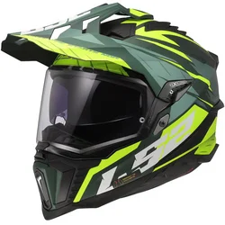 Enduro čelada LS2 Explorer Spire (MX701), zelena/rumena