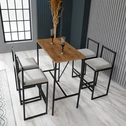 Atelier del Sofa Set 4 barske stolice i barski sto Nordic Šareni