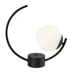 Rabalux Stona lampa Mesiro, 25W, 1xE14, 35cm, Staklena kugla, Crna