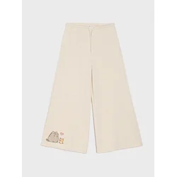 Sinsay - Wide leg pantalone Pusheen the Cat - BEŽ