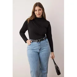 Trendyol Curve Ženska bluza Tbbaw26Af00104, Crna