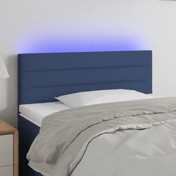 Vidaxl vidaXL Vzglavje postelje z LED modro 100x5x78/88 cm blago