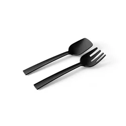 Posate Paestum, pribor za serviranje solate, carbon black