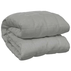 Vidaxl Obtežena odeja siva 200x225 cm 13 kg blago