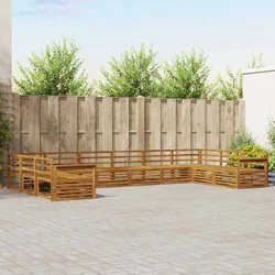 Setovi sofa 7 kom. Prirodna Čvrsto drvo akacije