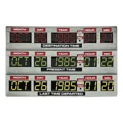 Back to the Future metalni ingot Time Circuits, 40. godišnjica, 90 x 56,5 mm