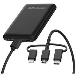 POWER BANK BUNDLE 5K MAH USB A/AND MICRO 10W + 3-1 CBL 1M BLACK (78-80638)