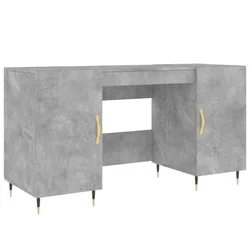 Radni stol boja betona 140 x 50 x 75 cm od konstruiranog drva