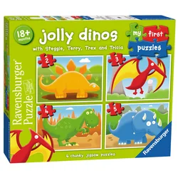 Ravensburger - Moje prve puzle,4 u 1,dinosaurusi R