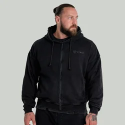 STRIX Zip Hoodie Washed Black