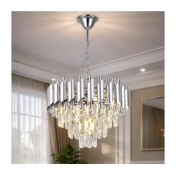 Brilagi - Luster na lancu ECLIPSE 5xE14/10W/230V, prečnik 38 cm, srebrna
