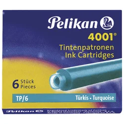 Tinta za nalivpero patrone pk6 4001 pelikan 301705 tirkiz