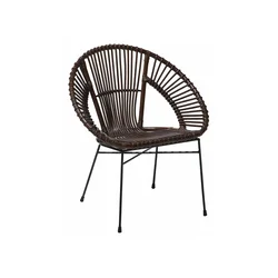 Stol Berwyn 2294 (Temno rjava) Temno rjava, 80x70x49cm, Ratan, Kovina
