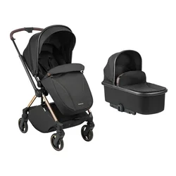 KikkaBoo Kolica Lanah 2in1 set sa tvrdom korpom Black (KKB21147)