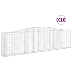 Lučne gabionske košare 10kom 400x30x100/120cm pocinčano željezo