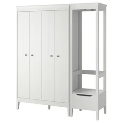 IDANÄS Garderobni sestav, bela, 180x59x211 cm