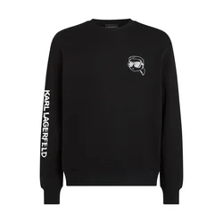 Karl Lagerfeld Majica Ikon črna/bela