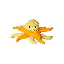 Igrača za pse OCTOPUS & STARFISH plišasta, TPR oranžna.27cm Kiwi