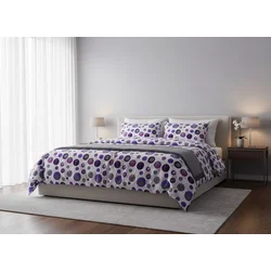 Tekstilshop Pamučna posteljina Purple Dots, 180x200 cm, Šarena