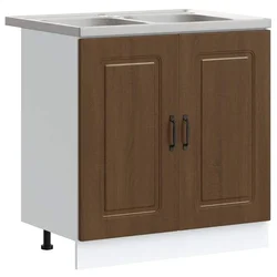 Vidaxl Kuhinjski element z vrati Kalmar Rjav hrast 80 x 46 x 81,5 cm