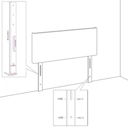 Uzglavlje Svijetlozeleni sivi 100 cm Kordura tekstil