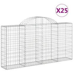 Lučne gabionske košare 25kom 200x30x100/120cm pocinčano željezo
