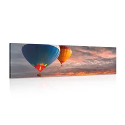 Slika prelet balonov nad gorami - 150x50