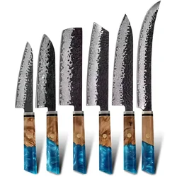 Set damašćanskih kuhinjskih noževa AI-37546 - Plava KP37546
