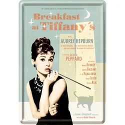 NOSTALGIC ART Metalna razglednica Breakfast at Tiffanys Blue