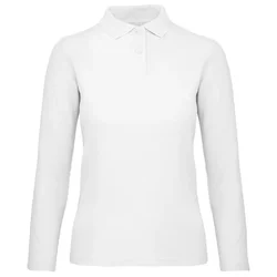 MAJICA DUGI RUKAVI POLO B&C ID.001 LSL/WOMEN 180G BIJELA M