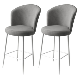 Hanah Home Set barskih stolica Alte, 2 komada, Sivo-beli
