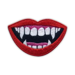 shumee Našitek Vampire Lips - Samolepilna podlaga - Vezen našitek/značka/emblem