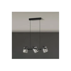 Eglo 780478 - Luster na sajli CALERINO 3xE27/40W/230V crna